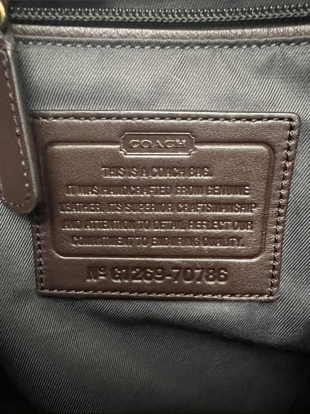 Coach Dark Brown Leather Buckle Backpack with Brass Hardware - Picture 11 of 17